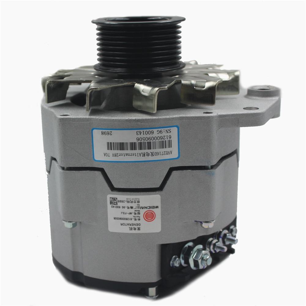 612600090506 Truk WD615 WP10 bagian mesin alternator pikeun Weichai Sinotruck Shacman